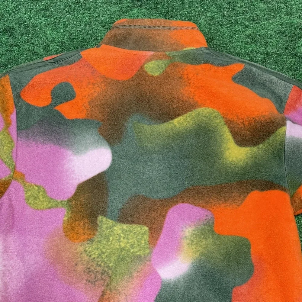 ADIDAS Cozy Fleece‎ Sweatshirt Boys XL Tie Dye Camo 1/4 Zip Pullover Pocket NEW